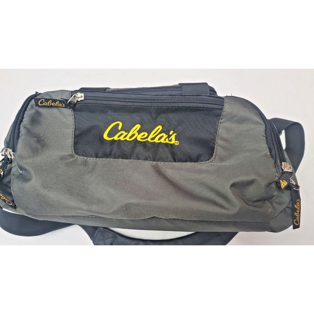 Cabela's Catch All Green Hunting Fishing Tackle Gear ammo Shoulder Bag  15''lng